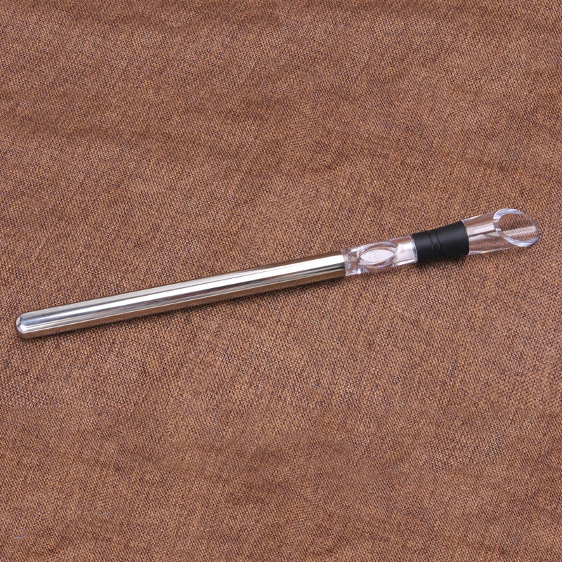 Stainless Steel Frozen Stick Ice Wine Cooler Chiller Stick with Wine Pourer Wine Cooling Stick Cooler Beer Bar