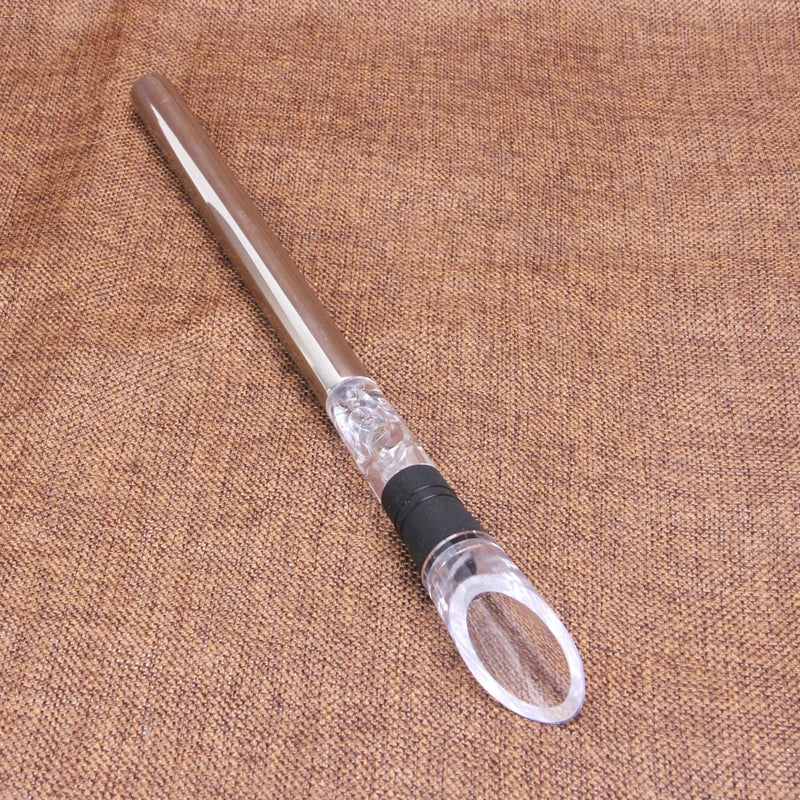 Stainless Steel Frozen Stick Ice Wine Cooler Chiller Stick with Wine Pourer Wine Cooling Stick Cooler Beer Bar