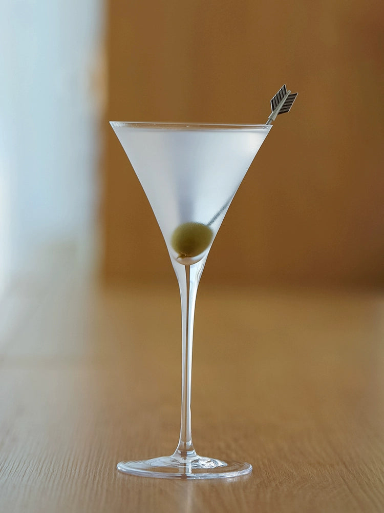 Mt1901 Crison Japanese Style Lead-Free Crystal Horn Matini Japanese Style Cocktail Martini Glass Mixing Glasses