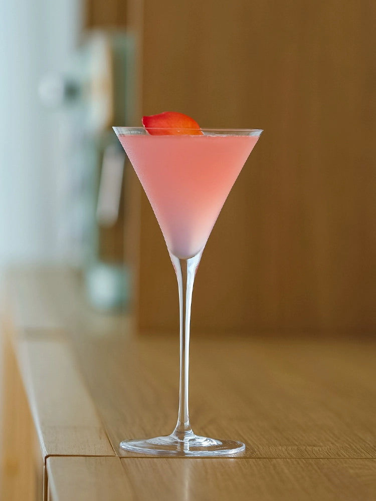Mt1901 Crison Japanese Style Lead-Free Crystal Horn Matini Japanese Style Cocktail Martini Glass Mixing Glasses