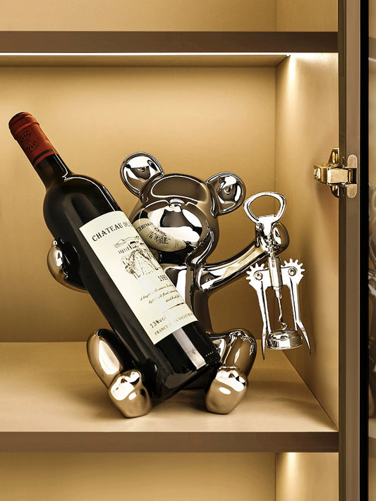 Beihanmei Violent Bear Wine Rack Decoration Accessible Luxury High-End Home Living Room TV Cabinet Wine Cabinet Decorations