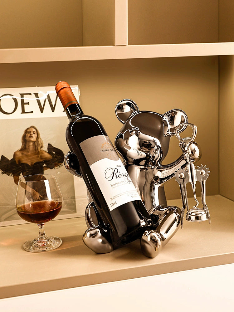 Beihanmei Violent Bear Wine Rack Decoration Accessible Luxury High-End Home Living Room TV Cabinet Wine Cabinet Decorations