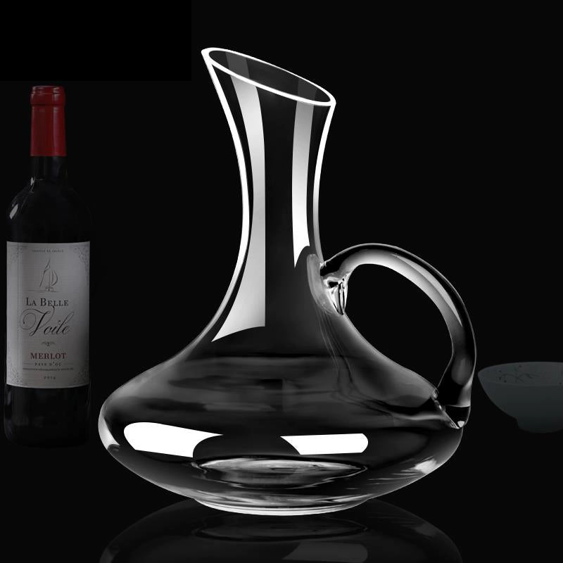Wine Decanter Crystal Glass Handle Wine Decanter Lead-Free Wine Decanter Wine Jug Red Wine Bottle Household European Style