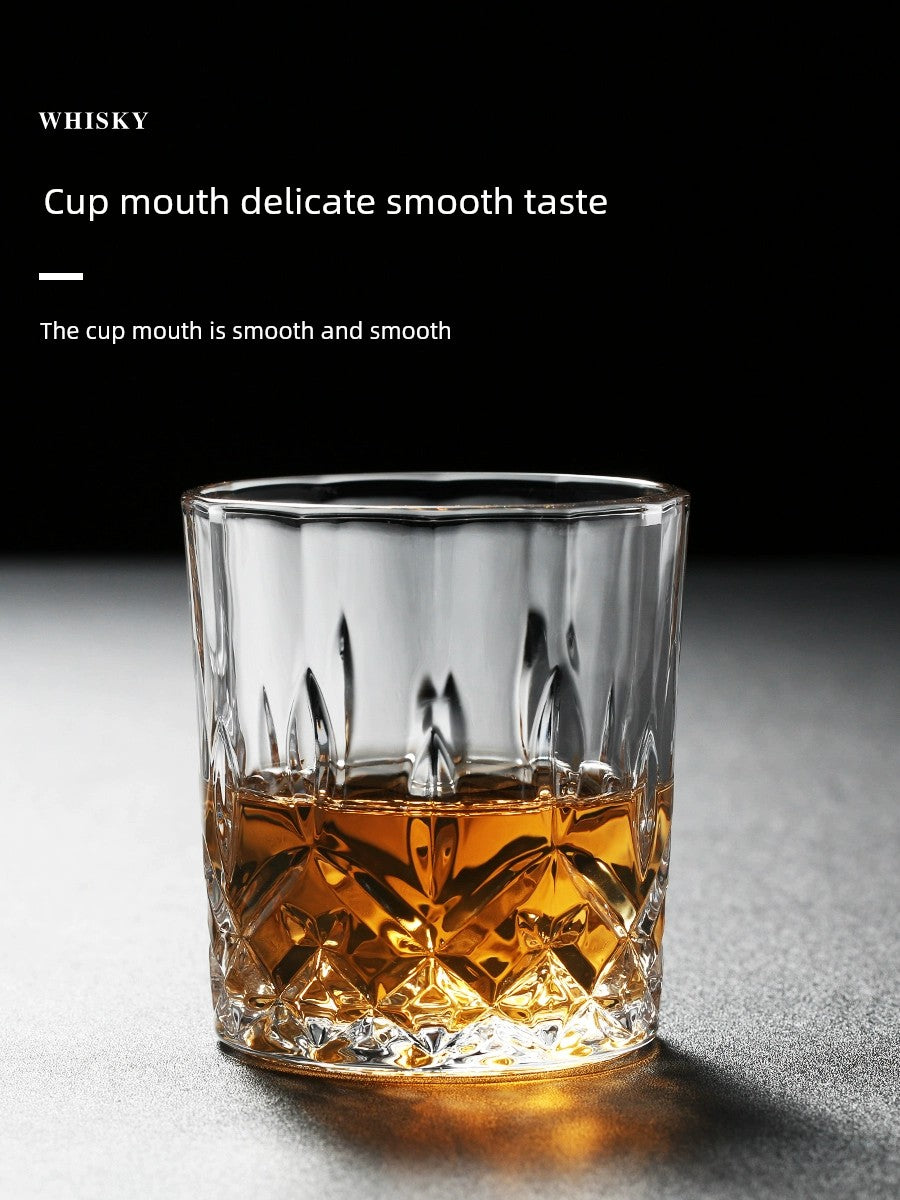 Whiskey Shot Glass Liquor Cup Beer Glass Internet Celebrity Household Liquor Set Classical Diamond Wine Set