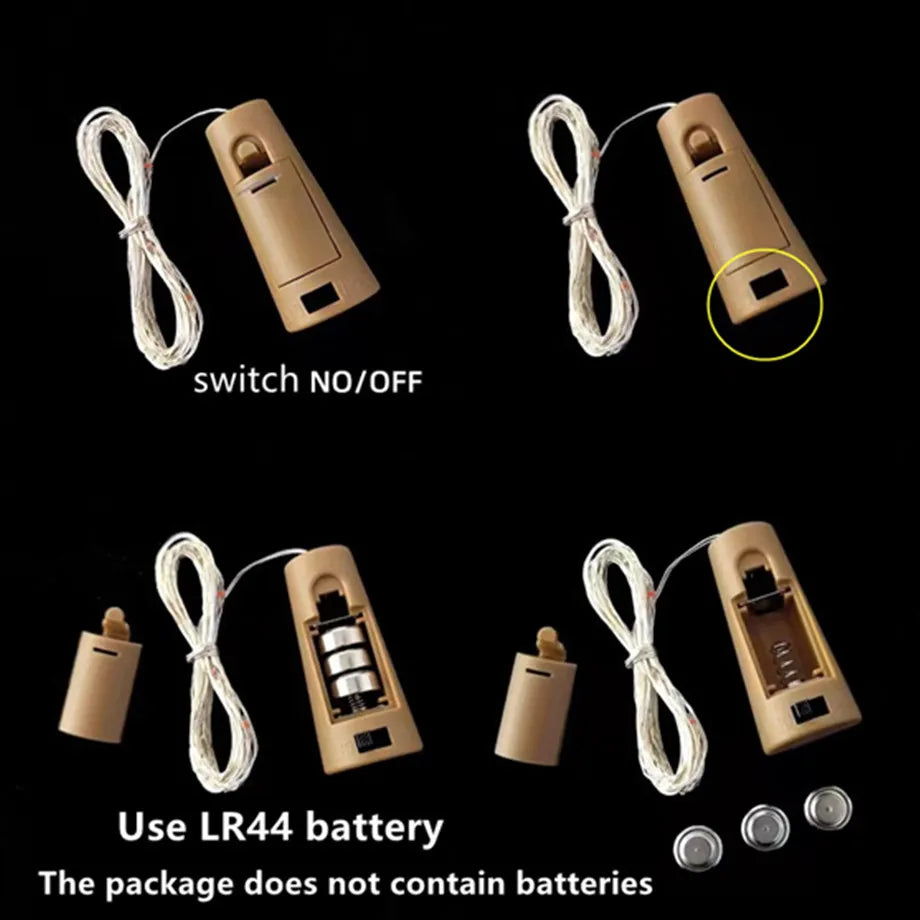 1M 2M 3M Wine Bottle Lights With Cork LED String Lights Battery Fairy Lights Garland For Christmas Party Wedding Decoration