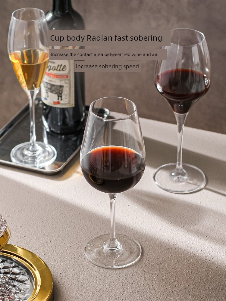 Wheatlife House Red Wine Glass Set Household Goblet Accessible Luxury Premium Good-looking Fancy Champagne Sherry Glass