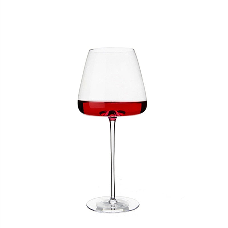 Sleek Crystal Goblet Red Wine Glasses