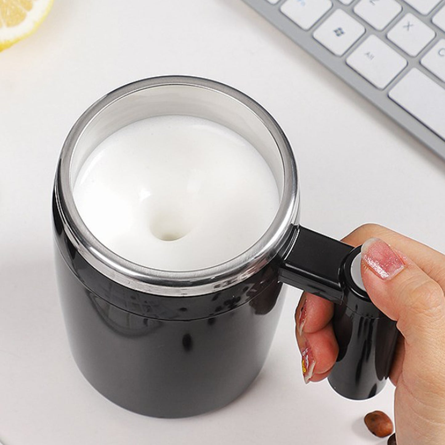 Self Stirring Stainless Steel Coffee Cup