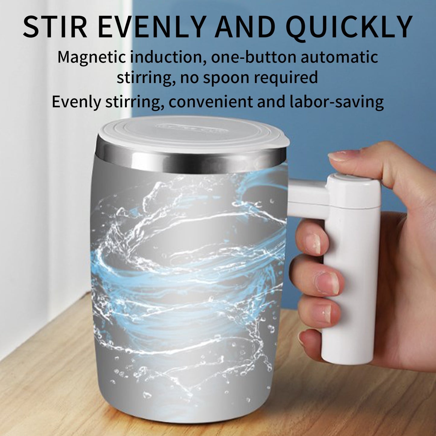 Self Stirring Stainless Steel Coffee Cup