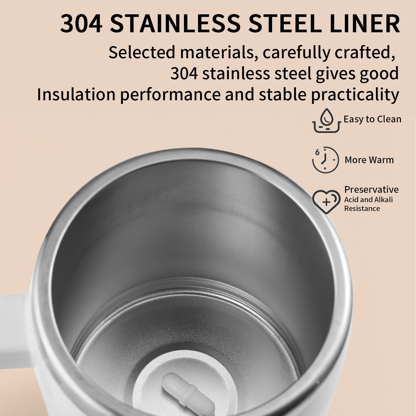 Self Stirring Stainless Steel Coffee Cup