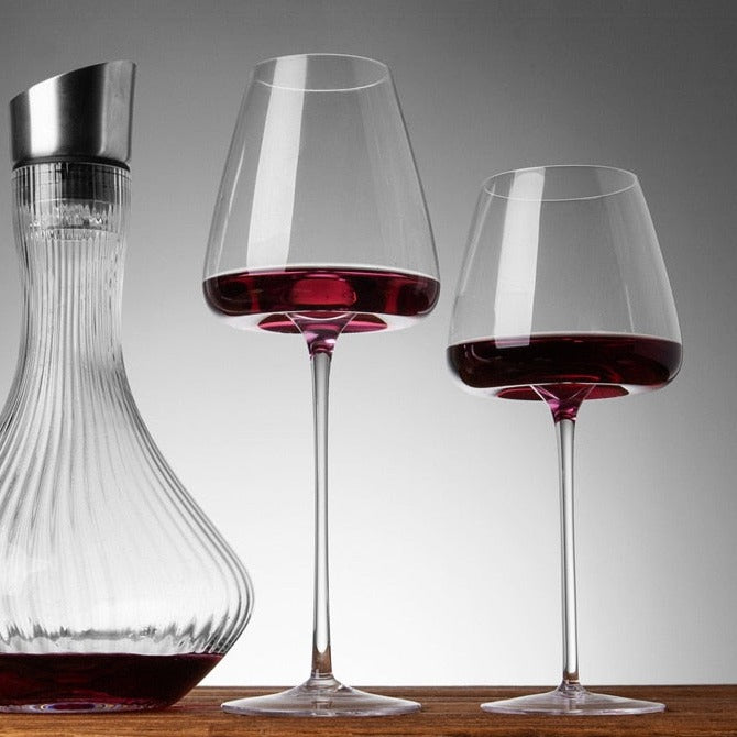 Sleek Crystal Goblet Red Wine Glasses